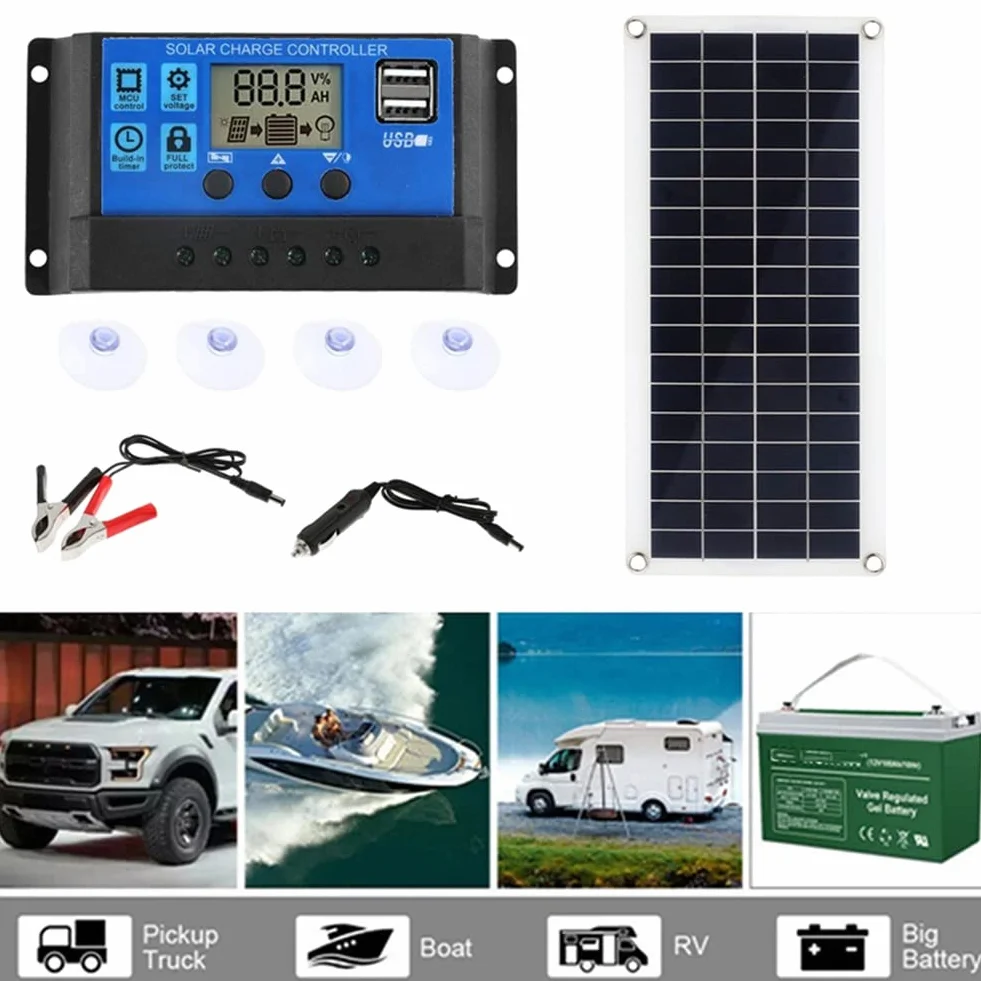 Pannello Solare 1000W Pannello Solare 12-18V Celle Solari per Telefono RV Car MP3 PAD Caricatore Batteria Esterna Alimentazione B