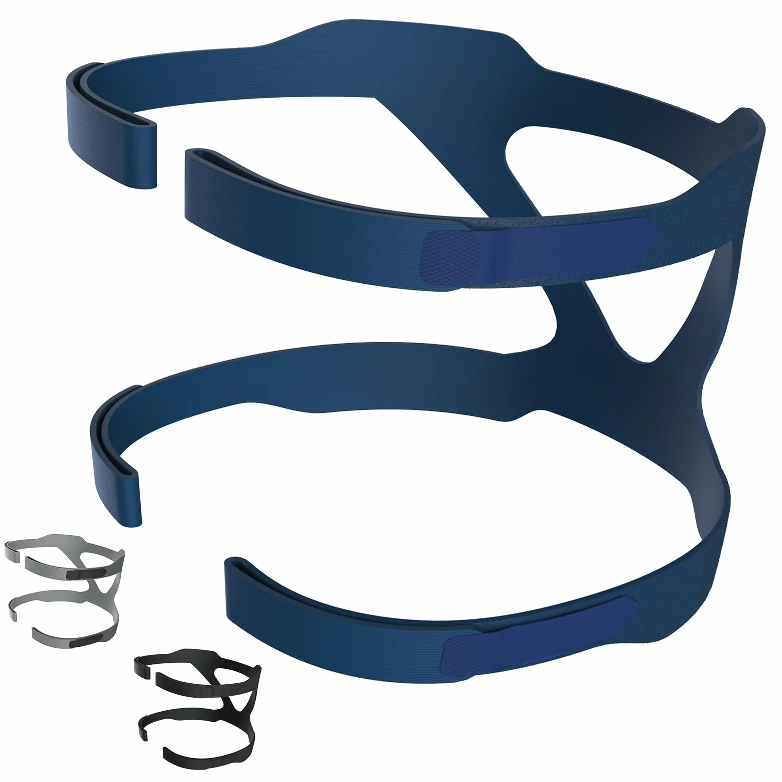 Hersvin Copricapo Universale CPAP Fascia Regolabili Ricambio per Maschera Nasale Facciale Integrale Respironics Resmed Resmart Blu