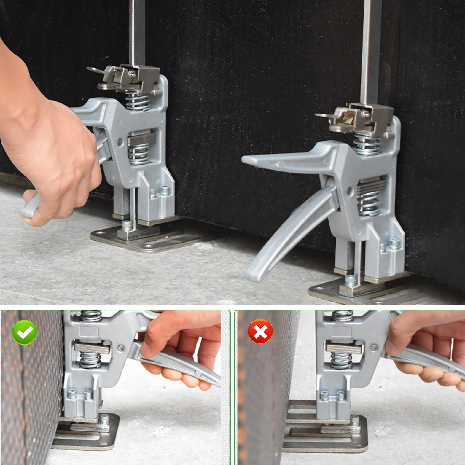 Sollevatore di Bordo Resistente con Scala, Martinetti a Braccio, Labor Saving Arm Tool, Fino a 400 kg, Morsetto per Martinetto Sistema di Livellamento per Piastrelle Strumento per Martinetto Portatile