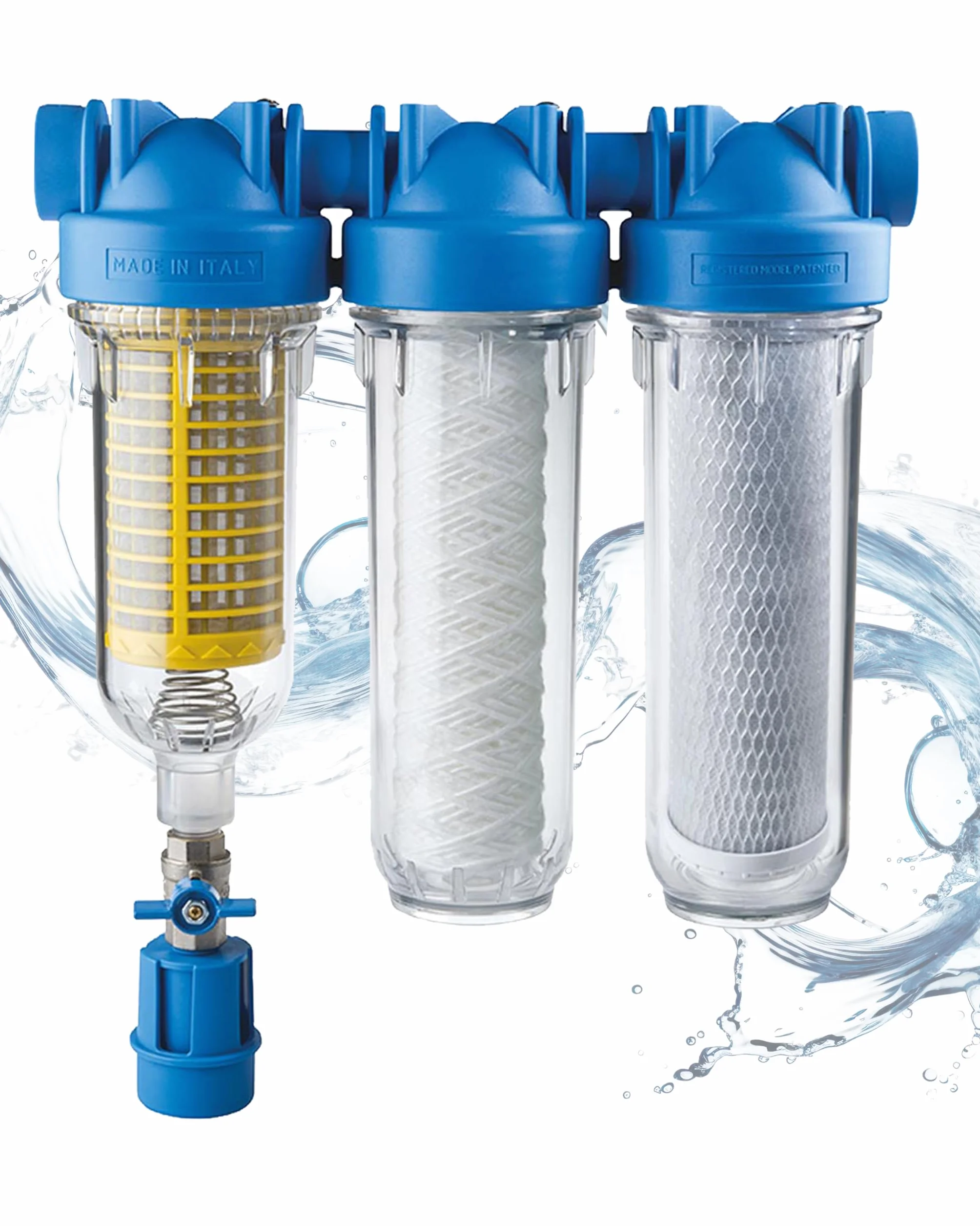 purway Crystal Group Filtro per l'acqua HYDRA Rainmaster Trio RLH CB/EC 1" - Filtro dell'acqua per fontana