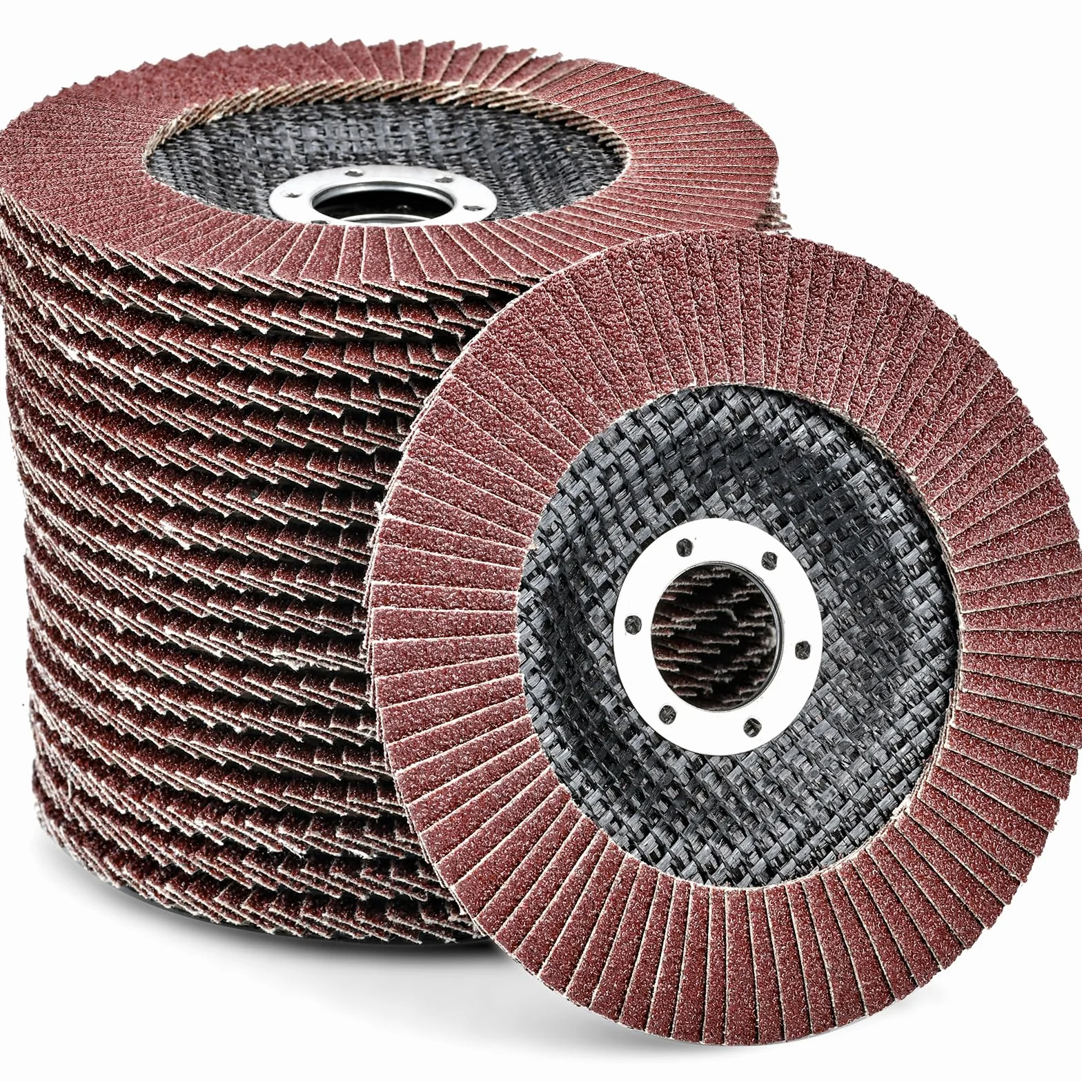10 Pezzi Dischi Lamellari ø 125 mm x 22.2 mm Disco Lamellare Grana 80 Dischi Abrasivi per Acciaio Inossidabile Metallo e Legno