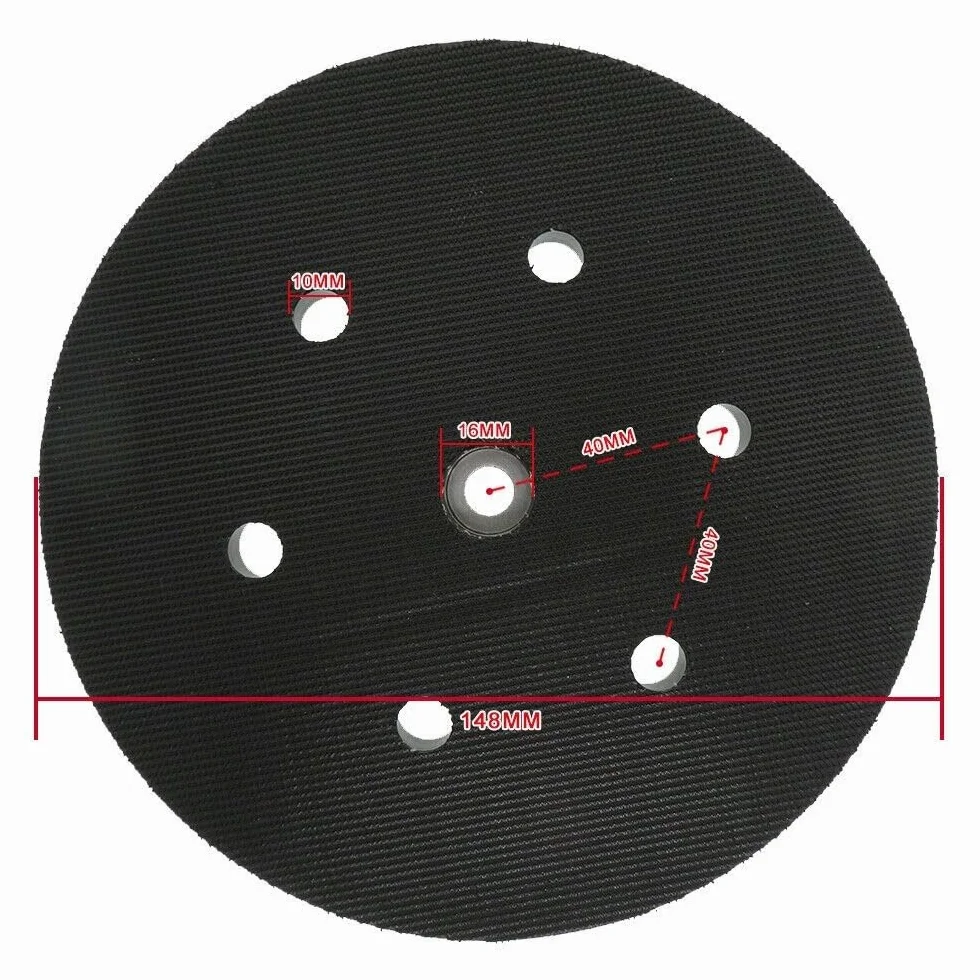Disco abrasivo da 15,2 cm in schiuma, cuscinetto di interfaccia per levigatrice orbitale, 6 fori, estrazione della polvere migliorata, ammortizzazione medio-dura, compatibile con SX E 425 XL SX E 450