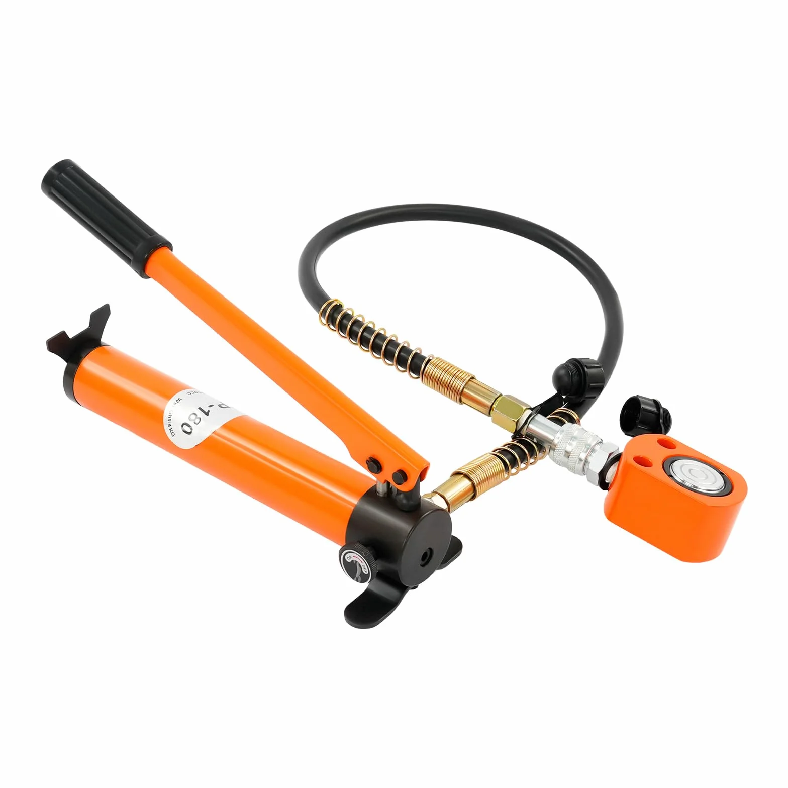Kit cilindro idraulico da 10 t con pompa manuale CP-180, 70 MPa, tubo di pressione da 1 m, ZG3/8, cric idraulico portatile per auto, industria e officina, per sollevare, piegare e orientare