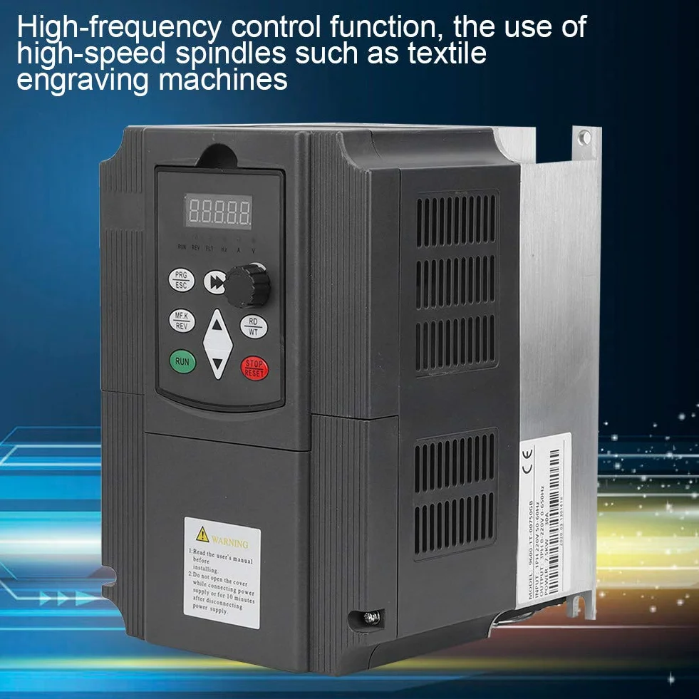 Convertitore di frequenza, CA 220 V 30 A 7,5 kW VFD monofase/trifase Inverter Convertitore di frequenza Convertitore di velocità