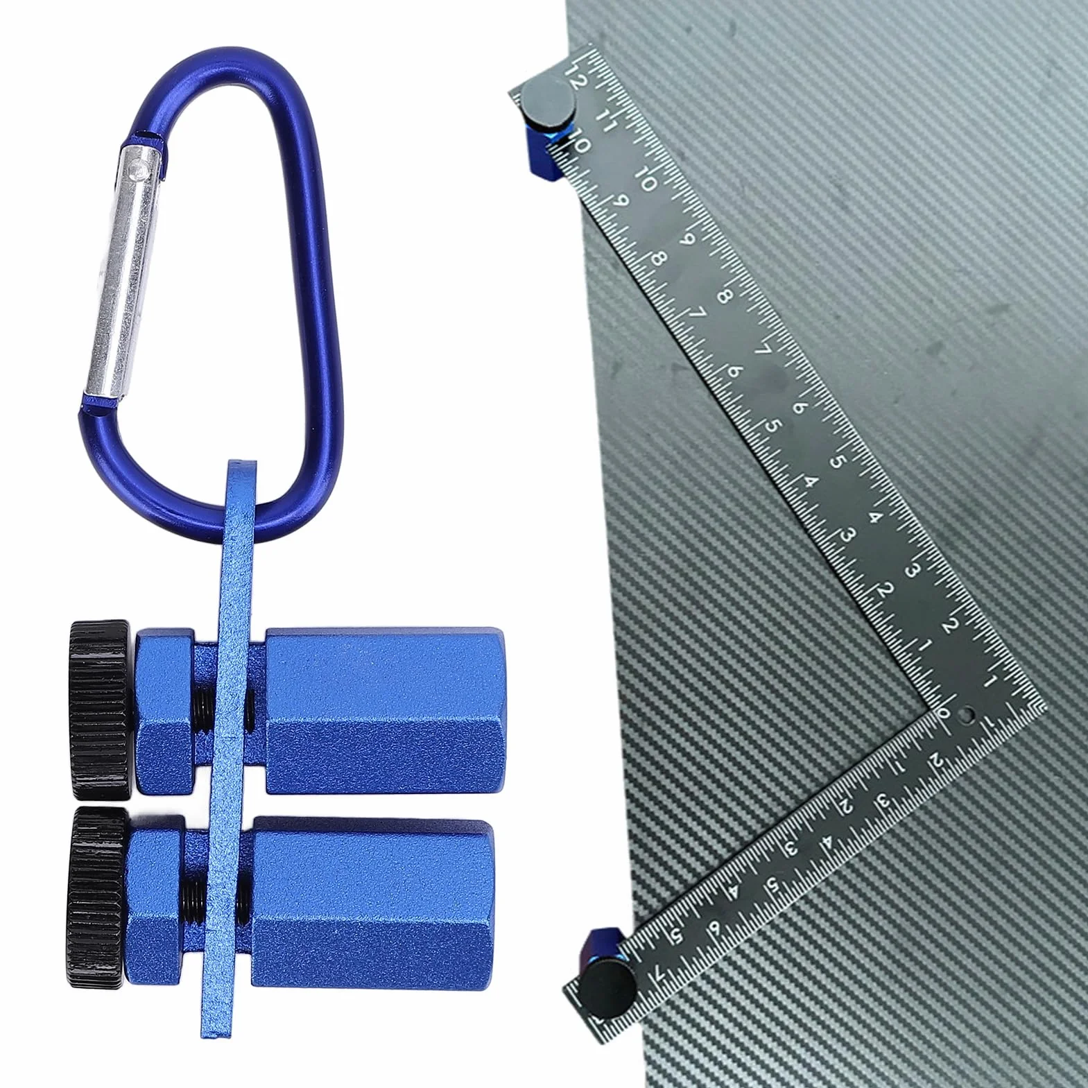 Tall Stair Gauge, Strumento di layout in lega in metallo in lega di alluminio con rafter e supporto, arresto quadrato non di slittamento per inquadratura quadrata