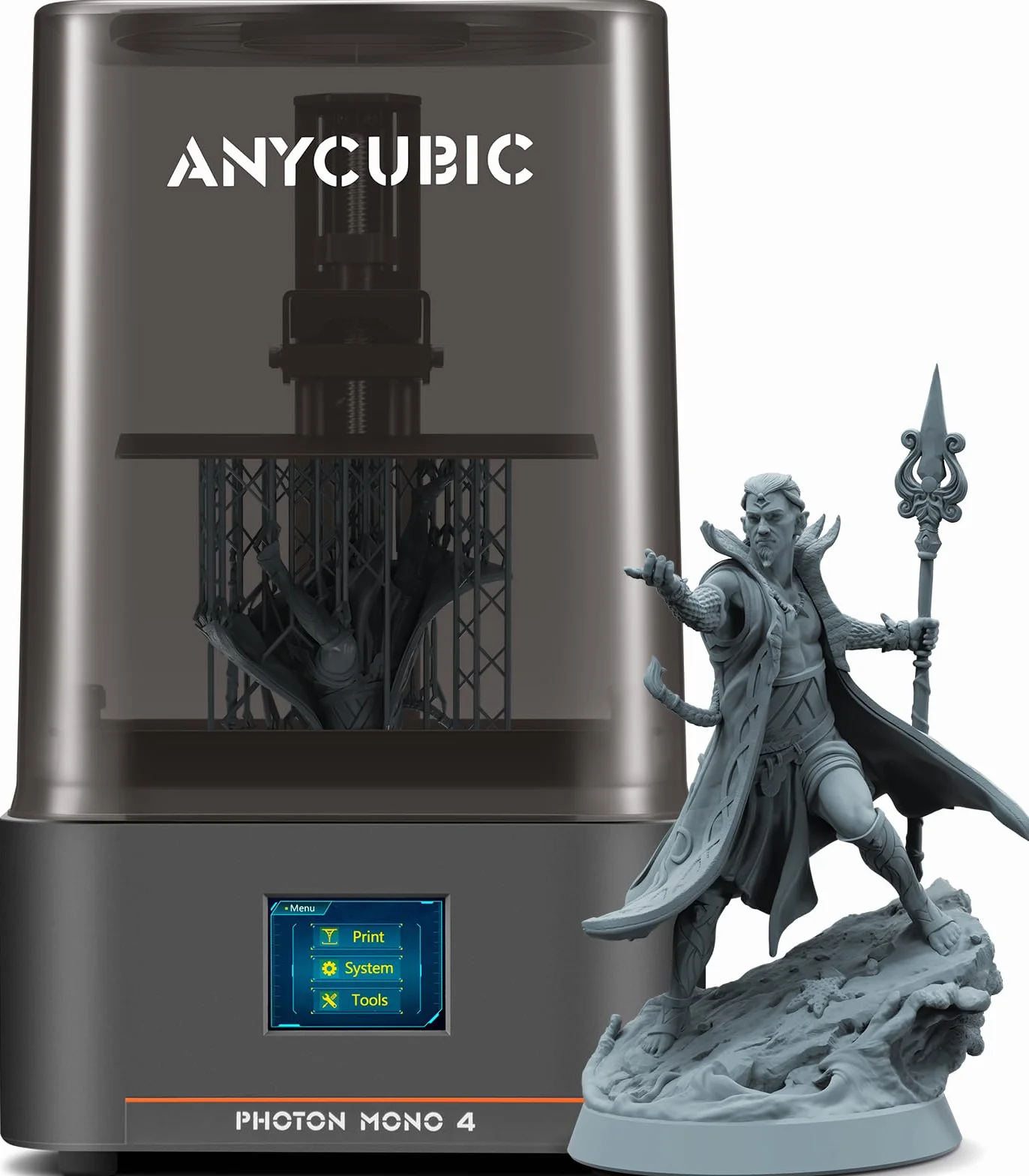 ANYCUBIC Photon Mono 4 10K Stampante 3D Resina, Stampa Veloce da 70 mm/h, Stampante a Resina LighTurbo Matrix Aggiornata, Grande Formato di Stampa 153,4 x 87 x 165 mm³ (2,2L)