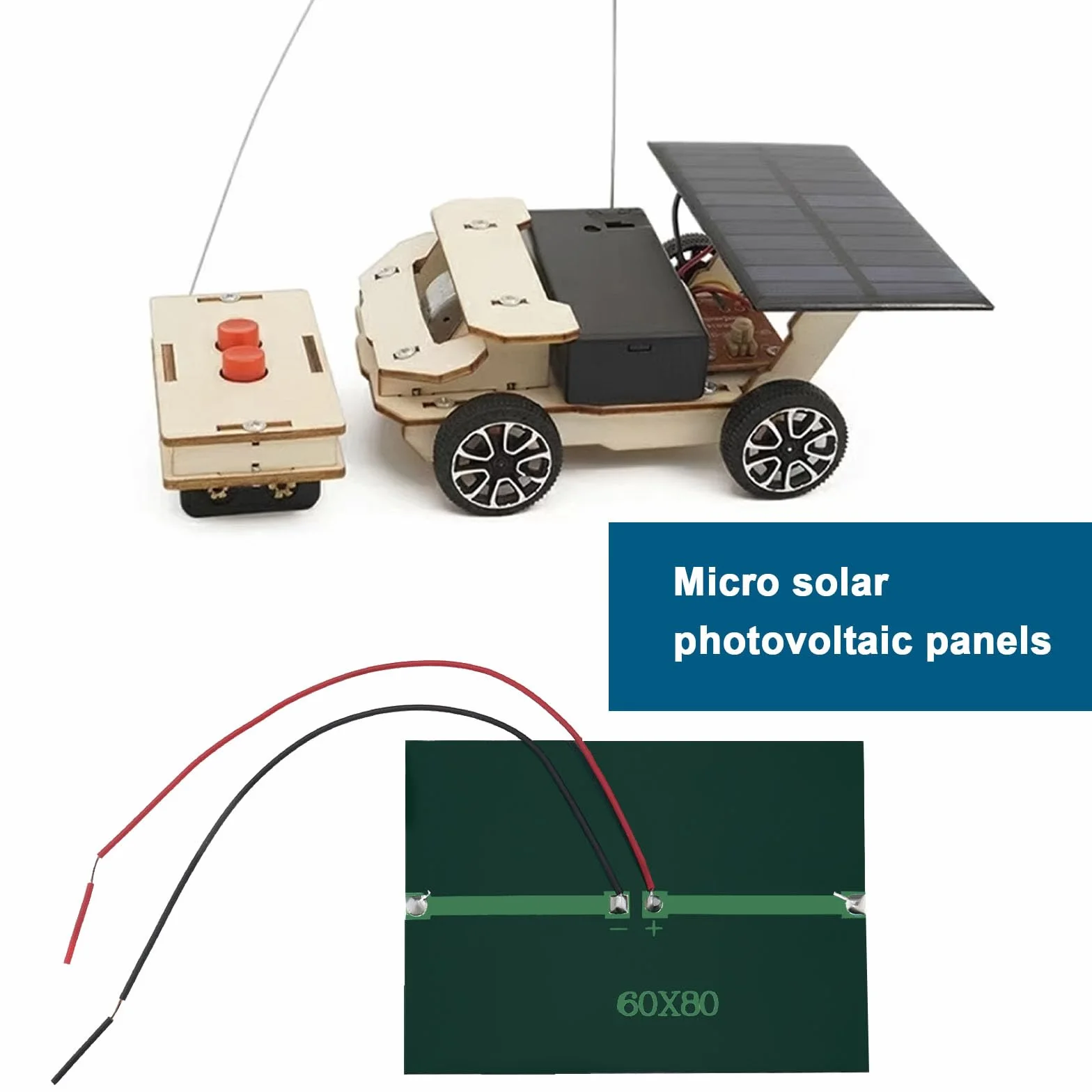 OTOTEC 4pcs Micro Pannelli Solari Fotovoltaici 60x80mm 1.5V 0.65W Miniatura Pannelli Solari Celle Fotovoltaiche Giocattoli di Luce Solare per Energia Solare FAI DA TE Home Science Progetti