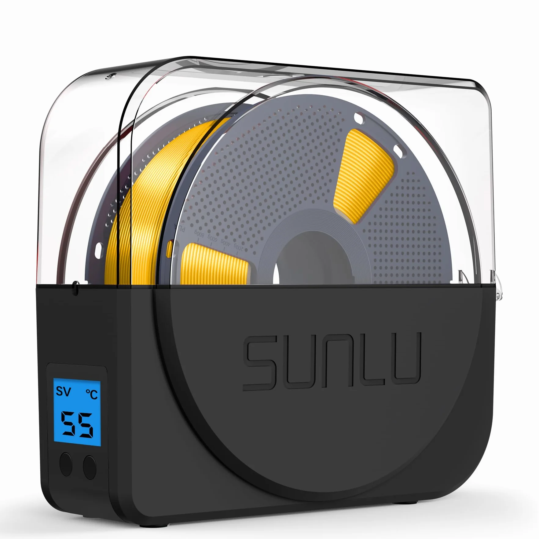 SUNLU Official Filament Dryer S1 PLUS con Ventola, Senza Umidità Essiccatore Filamento 3D, FilaDryer Facile da Usare e Portatile, PLA PETG ABS Nylon TPU Essiccatore Filamento 3D SUNLU S1+, (Nero)