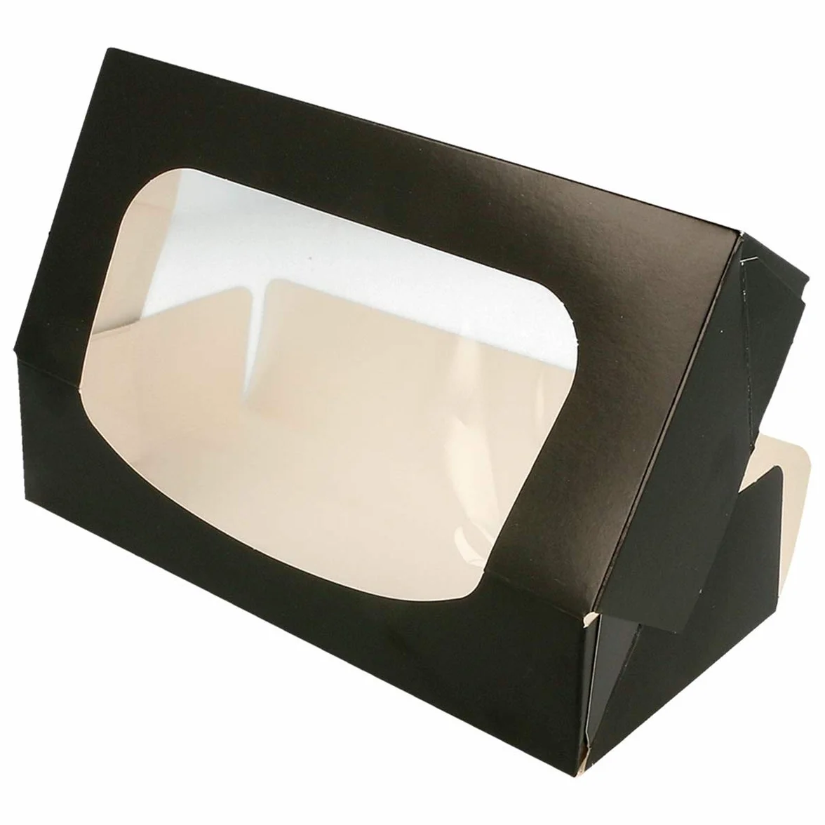 García de Pou Contenitori per sushi con finestra 275 g/m2 20x9x4,5 cm nero 50 sztuk
