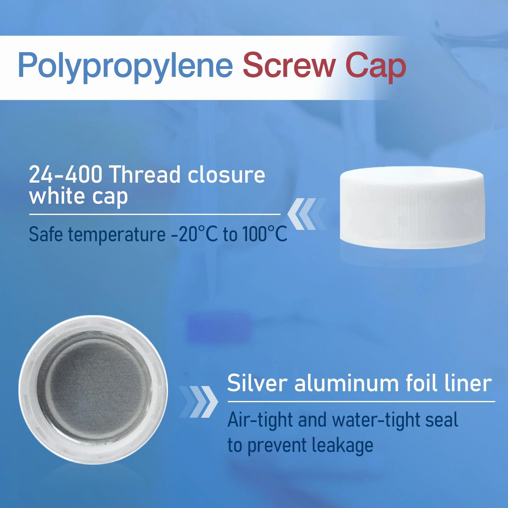Fiale a Scintillazione da 20 ml in Vetro Borosilicato, Tappo a Vite Bianco 22-400, Rivestimento in Alluminio Argentato, 100 Pezzi