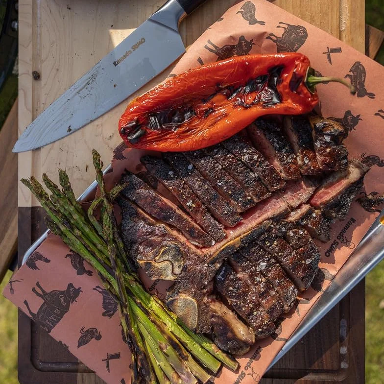 Kamado SUMO Rotolo di Carta da Macellaio Rosa - 30m x 45cm - Carta da Macellaio Kraft per Barbecue