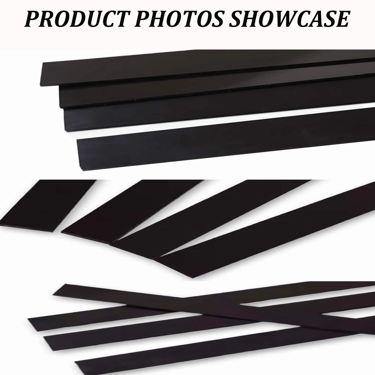 Striscia Piatta in Nylon Nero 60mm x 15mm x 1m per Uso Industriale