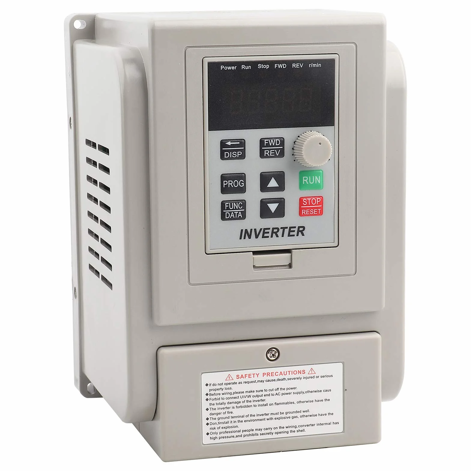 AT1-4000X Inverter Per Motori Trifase, Regolatore Velocita Motori 220V, Regolatore di velocità VFD con Azionamento a Frequenza Monofase 220 V per Motore CA Trifase 4 KW
