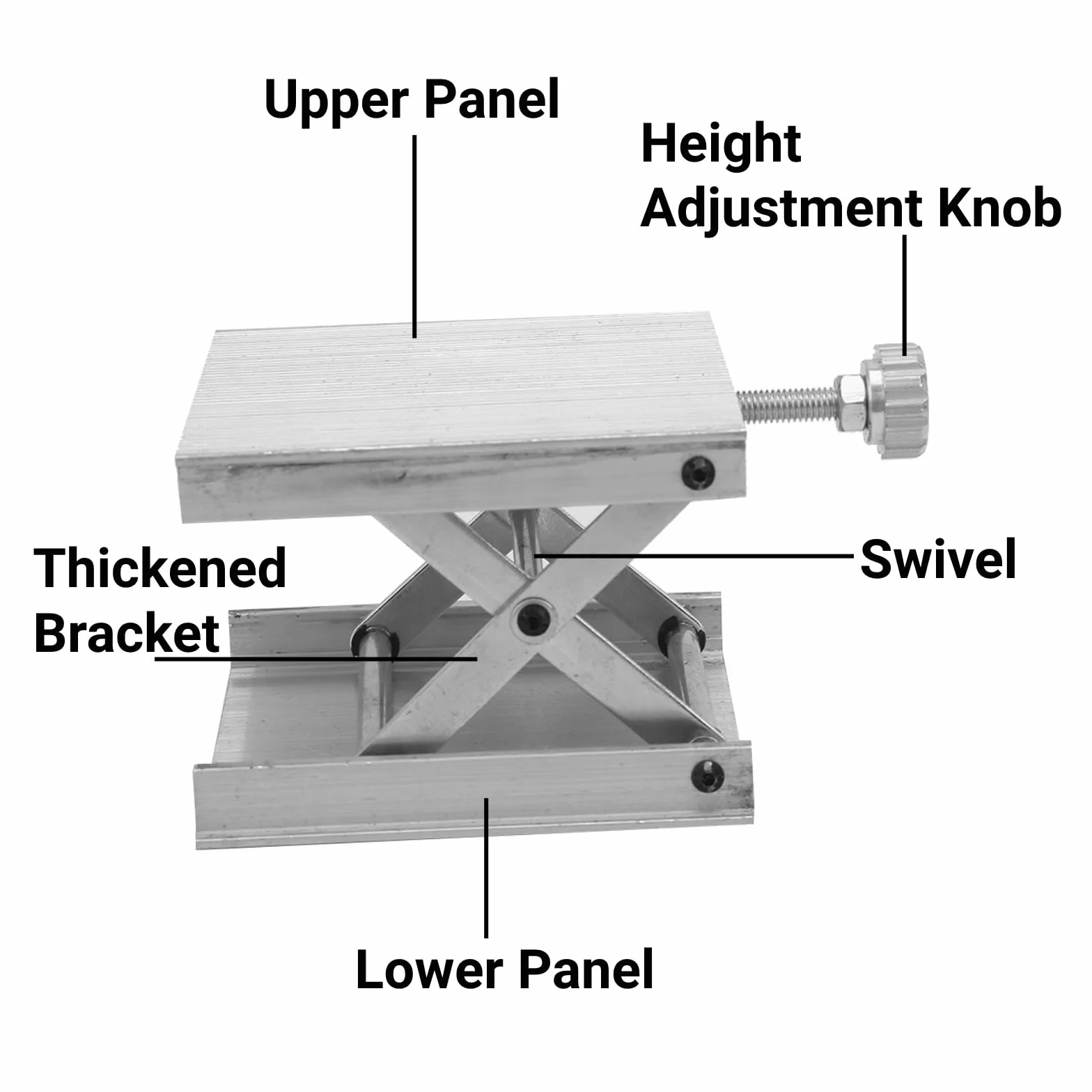 Piattaforma di Sollevamento Laboratorio Supporto Regolabile per Livello Universale per Strumenti di Misurazione, Lega di Alluminio, 90 * 90 Mm