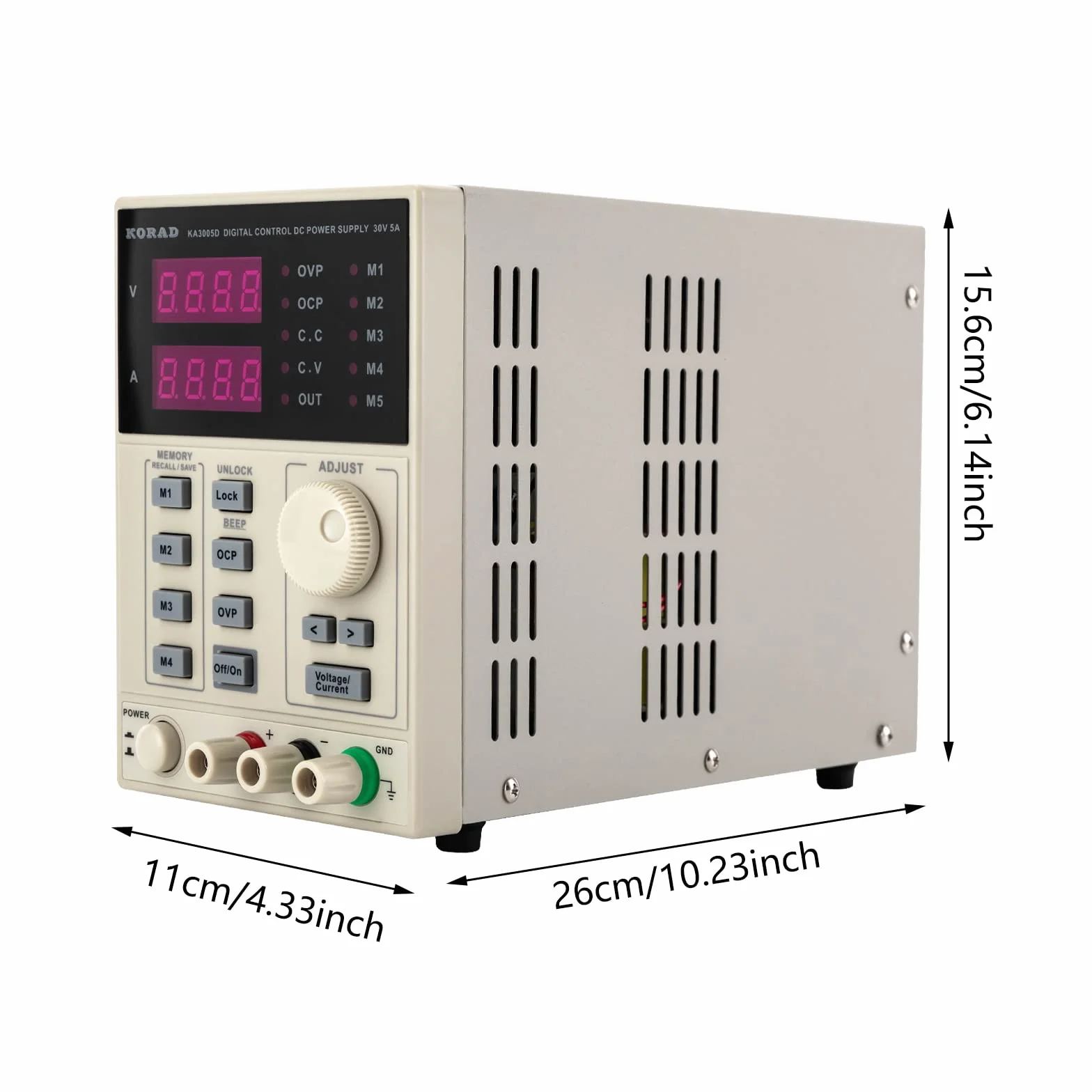 Fonte di programma DC 0-30 V, 0-5 A, programmabile, corrente costante/tensione costante, alimentatore da laboratorio con indicatore LED ad alta precisione, per laptop, telefoni cellulari, rasoi