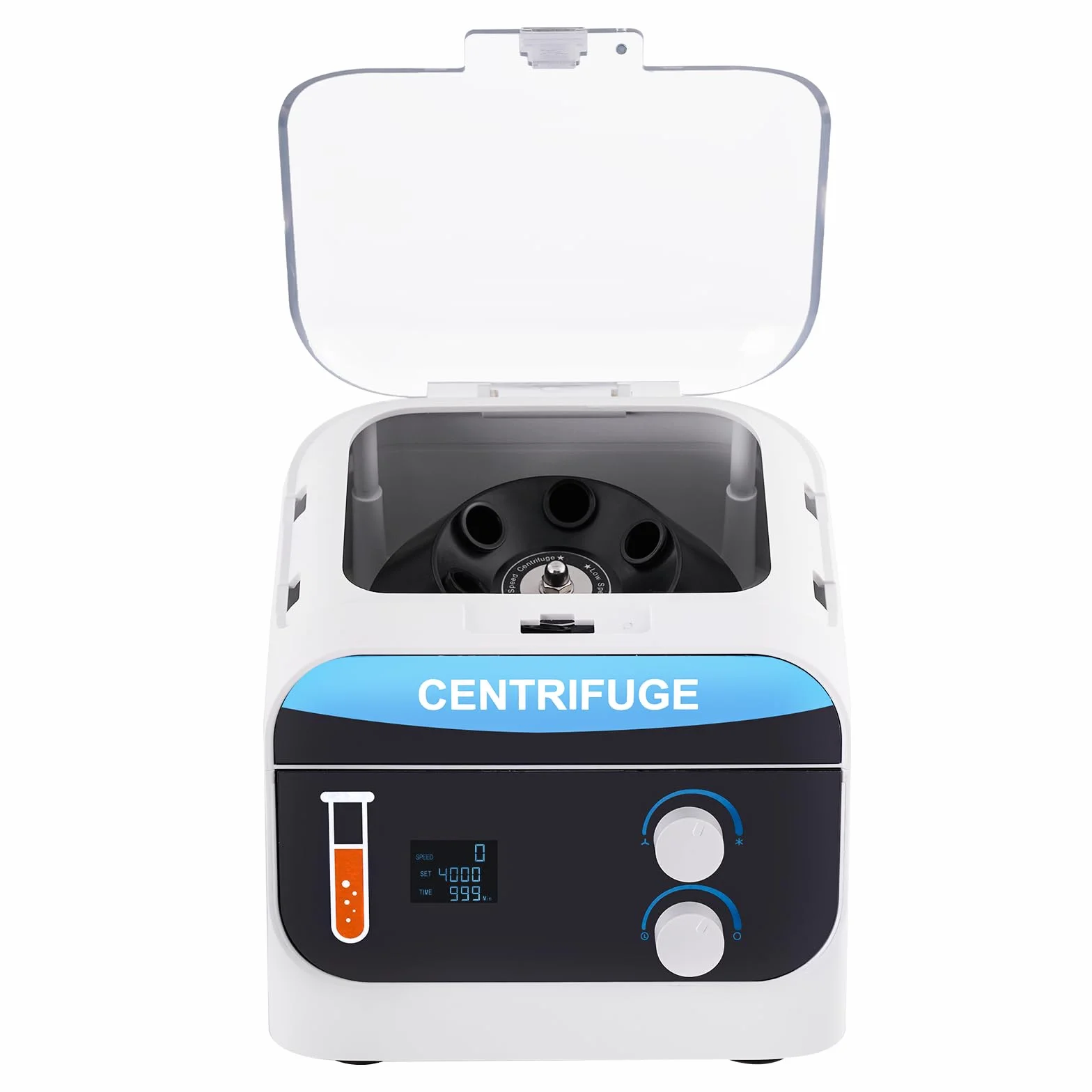 YUCHENGTECH Centrifuga da Laboratorio Digitale da Tavolo Centrifuga a BassaVelocità 20mlx6 4000 Giri/min 0-999 Min Tempi 1920XG per Provette da Centrifuga 5/7/10ml, 28x26x21cm 5kg