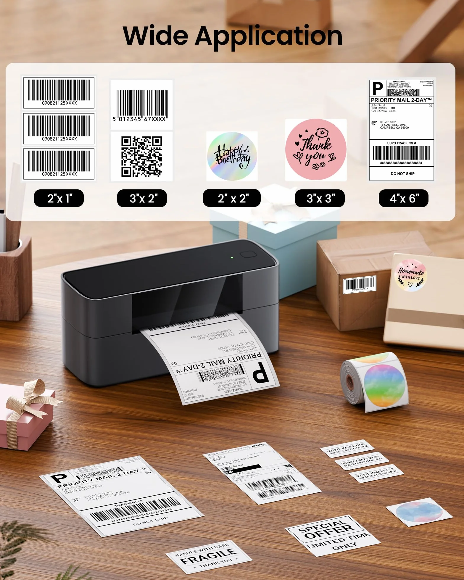 Itari Etichettatrice - Macchina Stampante di Etichette Senza Fili Per iOS e Android Produttrice di Etichette Per Abbigliamento