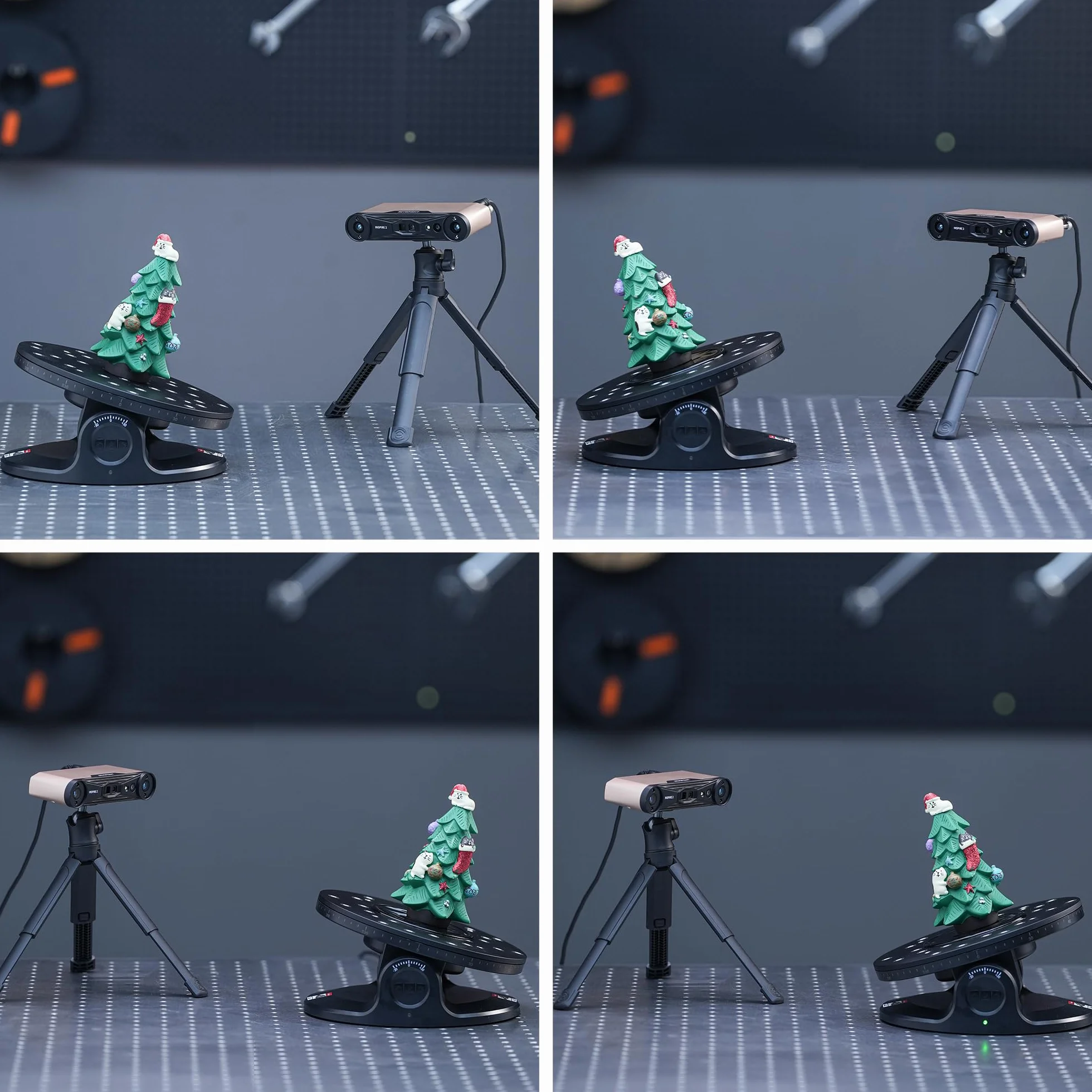 Revopoint Doppio Giradischi per Scansione 3D, Acquisizione Dettagliati Dati 3D di Oggetti Piccole e Medie Dimensioni, Compatibile con Scanner 3D MIRACO/POP3 PLUS/INSPIRE 2/MetroX/MetroX Pro/MetroY Pro