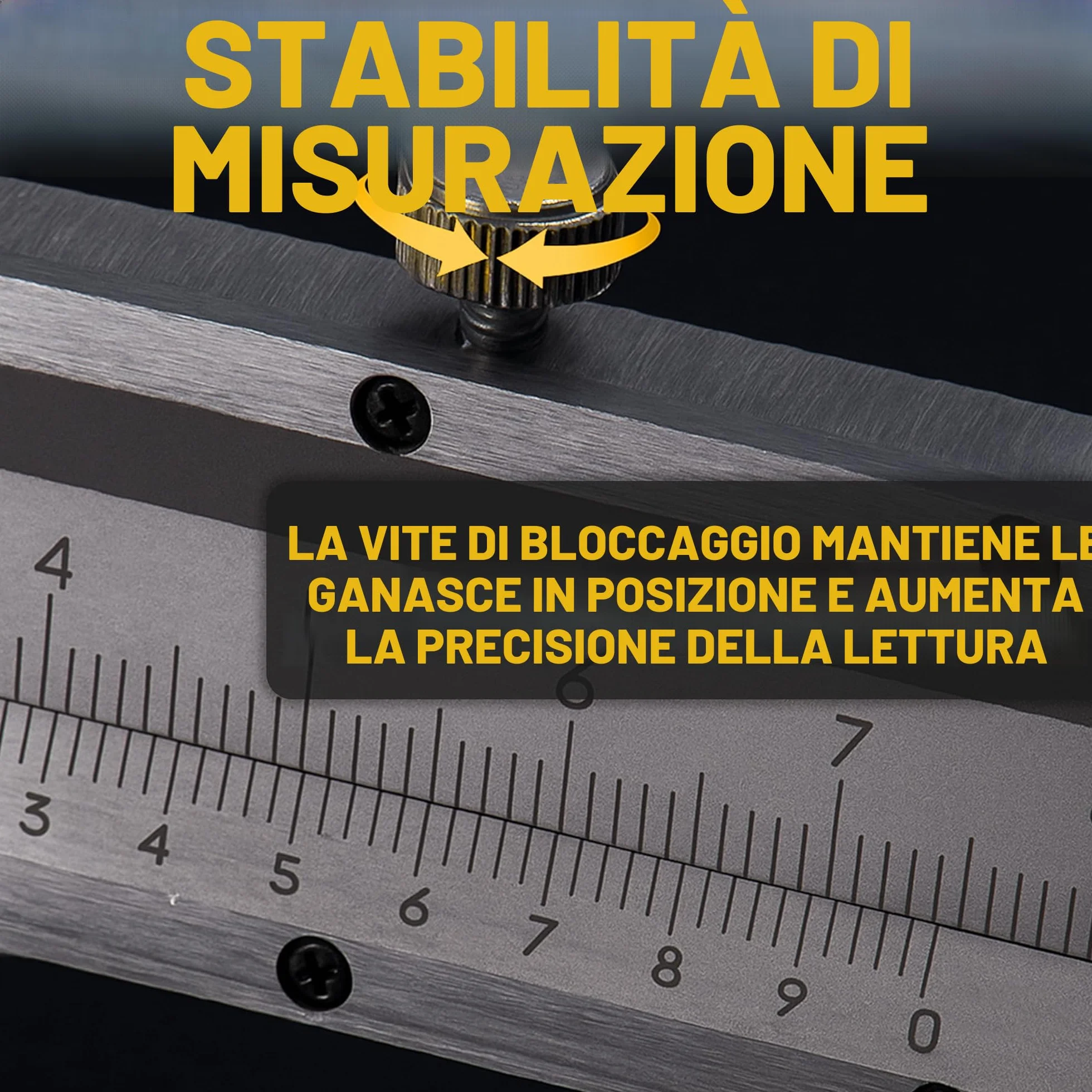 Retoo Calibro analogico da 150 mm in acciaio con viti di bloccaggio, impermeabile agli spruzzi d'acqua e alla polvere, calibro per uso domestico, calibro di precisione ideale per la casa ardente