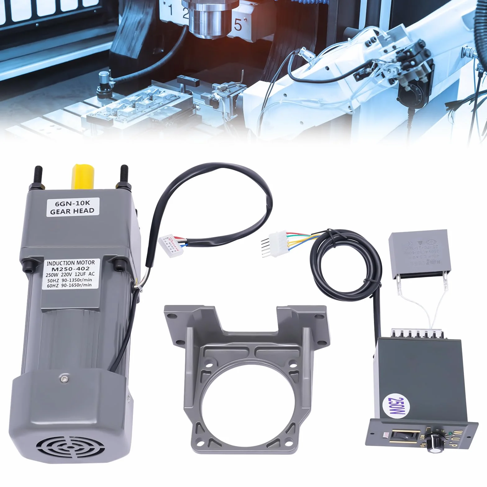 Motore 250 W 220 V con regolatore di velocità 8 Nm