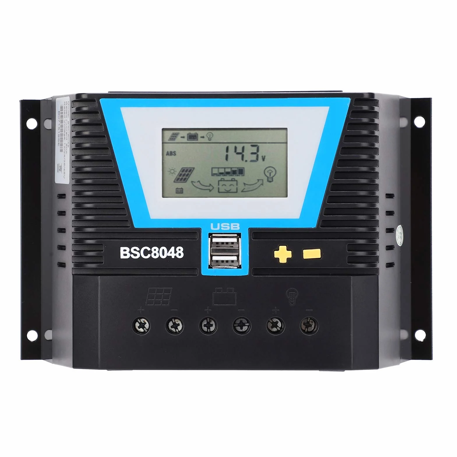 Regolatore di Carica Solare Regolatore Solare Impermeabile Regolatore del Pannello Solare BSC8048 80A 12V/24V/36V/48V Controllo di Carica