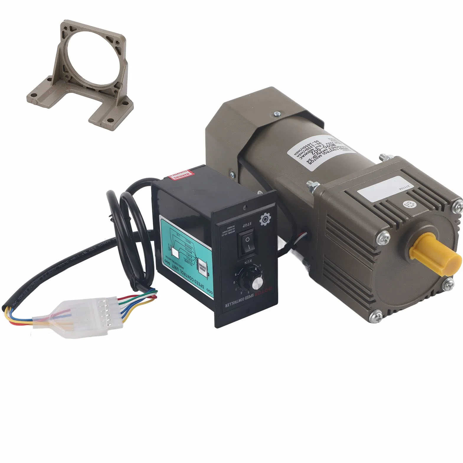 Coppie Elevate Motoriduttori Regolabili, Motore Elettrico Asincrono Monofase AC 220V 90W (Motoriduttore + Cambio + Regolatore + Staffa)(100K)