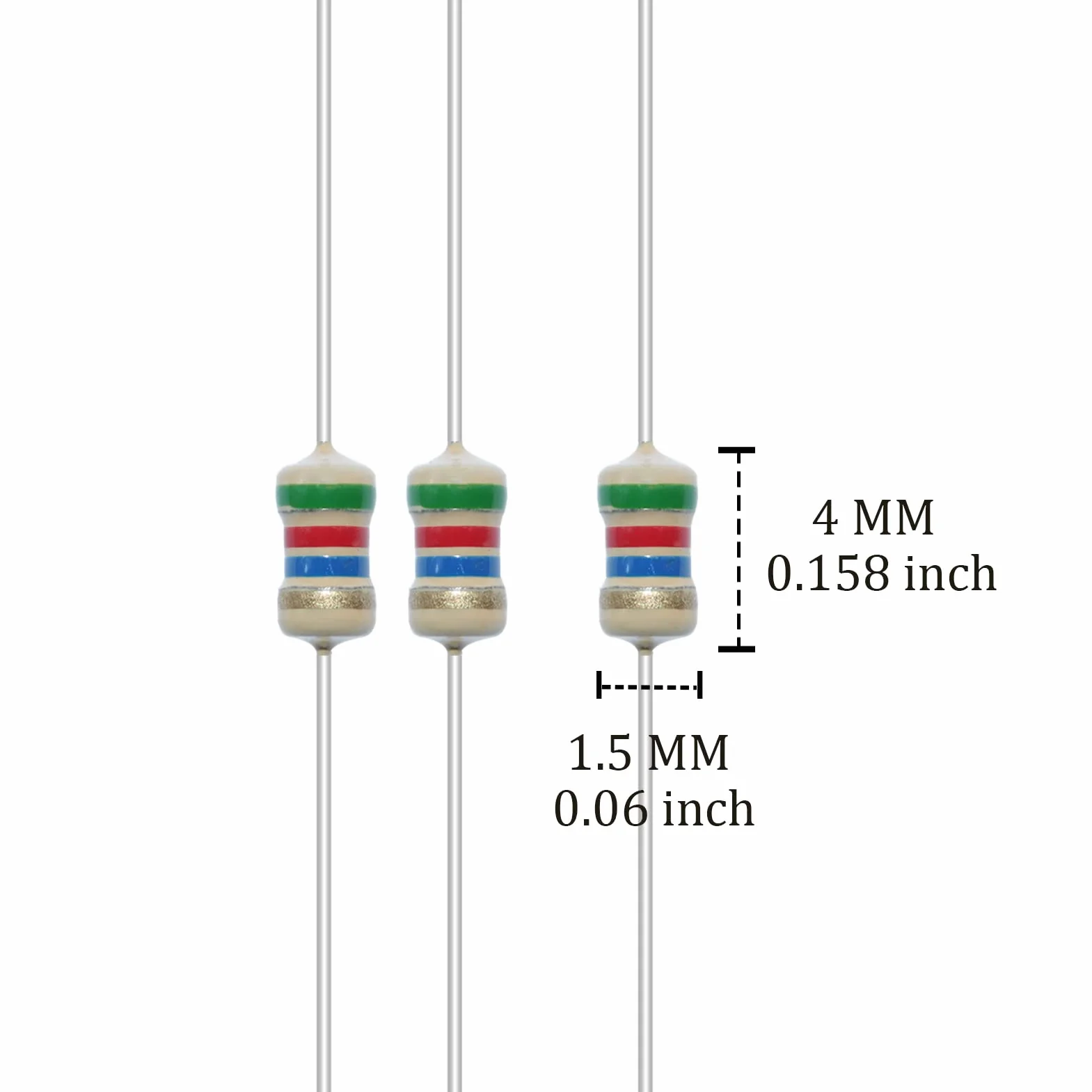 AUKENIEN 40 Valori 1/8W Kit Resistenze a Film in Carbonio 0 Ohm a 2,2M Ohm Resistori 5% Resistenza Elettriche Carbon Film Resistor Elettrica