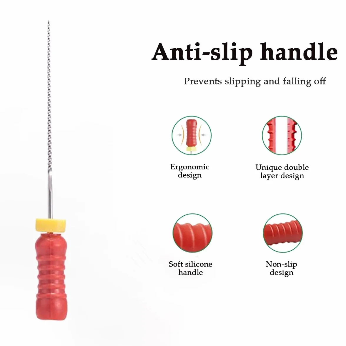 18 lime dentali endodontiche K, uso manuale, 25 mm (45 – 80 #)