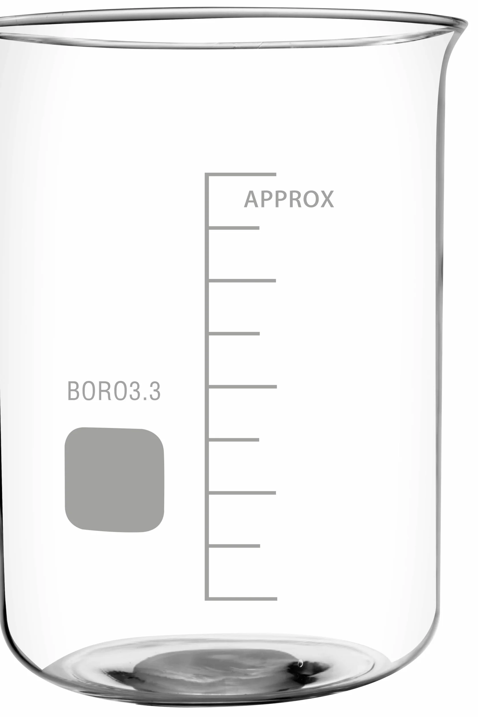 50ml Borosilicato 3.3 vetro Graduato Becher 2 in a pack