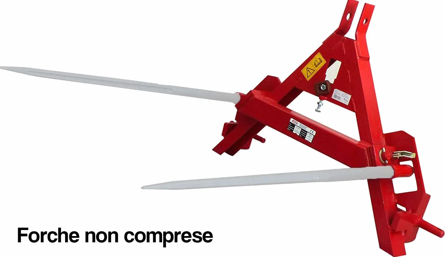 Ama Triangolo per Trasporto Rotoballe con Attacco a Tre Punti Categoria I e II – Compatibile con Punta Ø 36 mm, Larghezza 1 m, Altezza 72 cm, Peso 43 kg