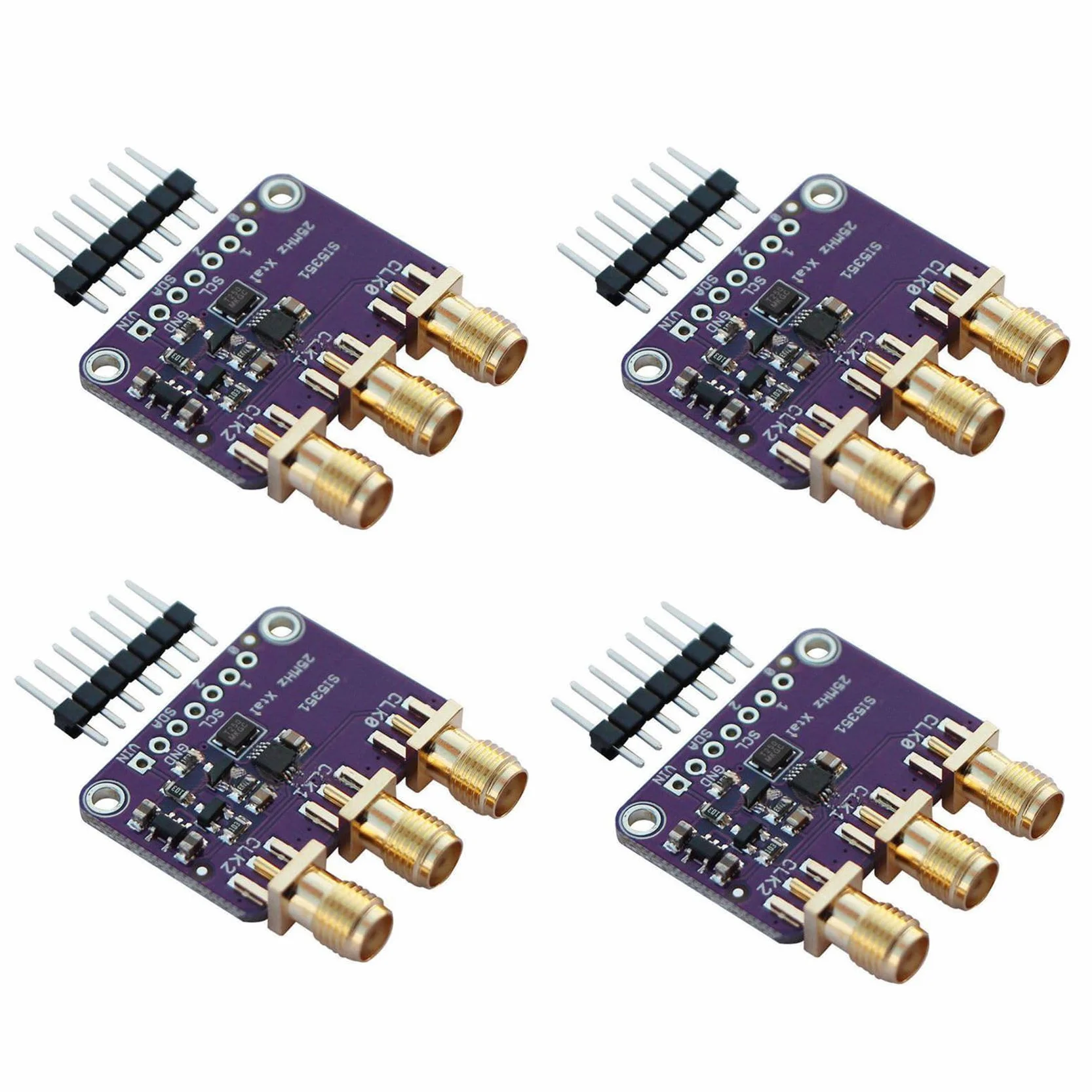 4X Si5351A Scheda di Sblocco del Generatore di Clock I2C 25 MHz 8Khz A 160Mhz per D9I2