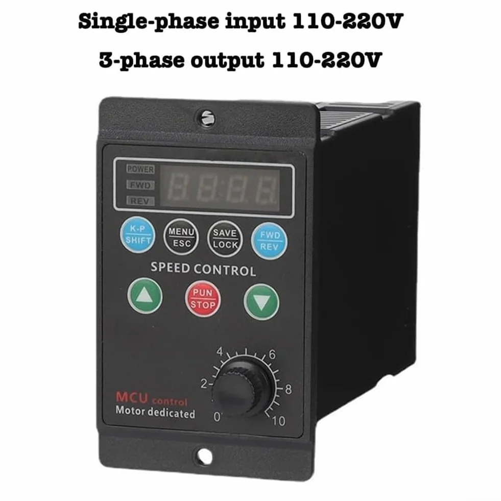 Inverter monofase a trifase per motori, 750/1100W, ingresso 220V, uscita 220V, funzioni di protezione multiple (UX-1.1KW)