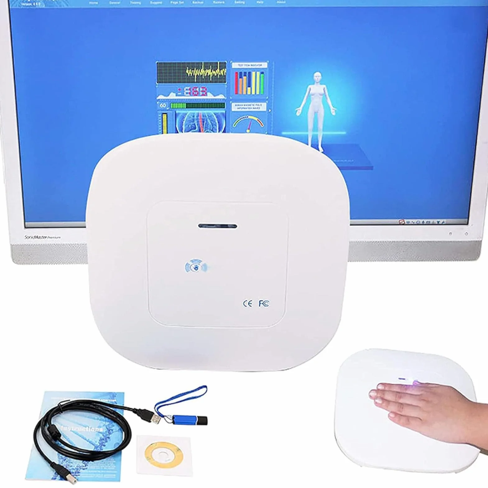 KardoL Analizzatore Quantistico, Umano a Risonanza Magnetica Quantistica con Cavo USB, Supporto Multilingue Analizzatore Subhealth Tutto Il Corpo Dinamico 3D per Casa E Ufficio