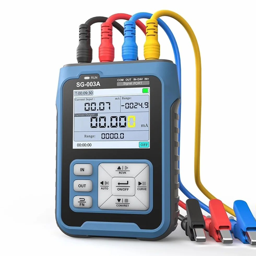 SPORTARC Generatore di segnale, SG-003A 4-20MA HD TFT Generatore di segnale LCD a colori Sorgente Tensione Corrente Calibratore di processo analogico per uscita PWM
