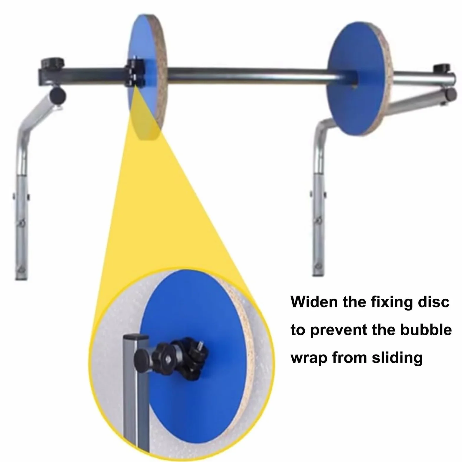 distributore di rotoli di pluriball, Dispenser di pluriball da parete color argento, larghezza 30-150 cm | Width 30cm