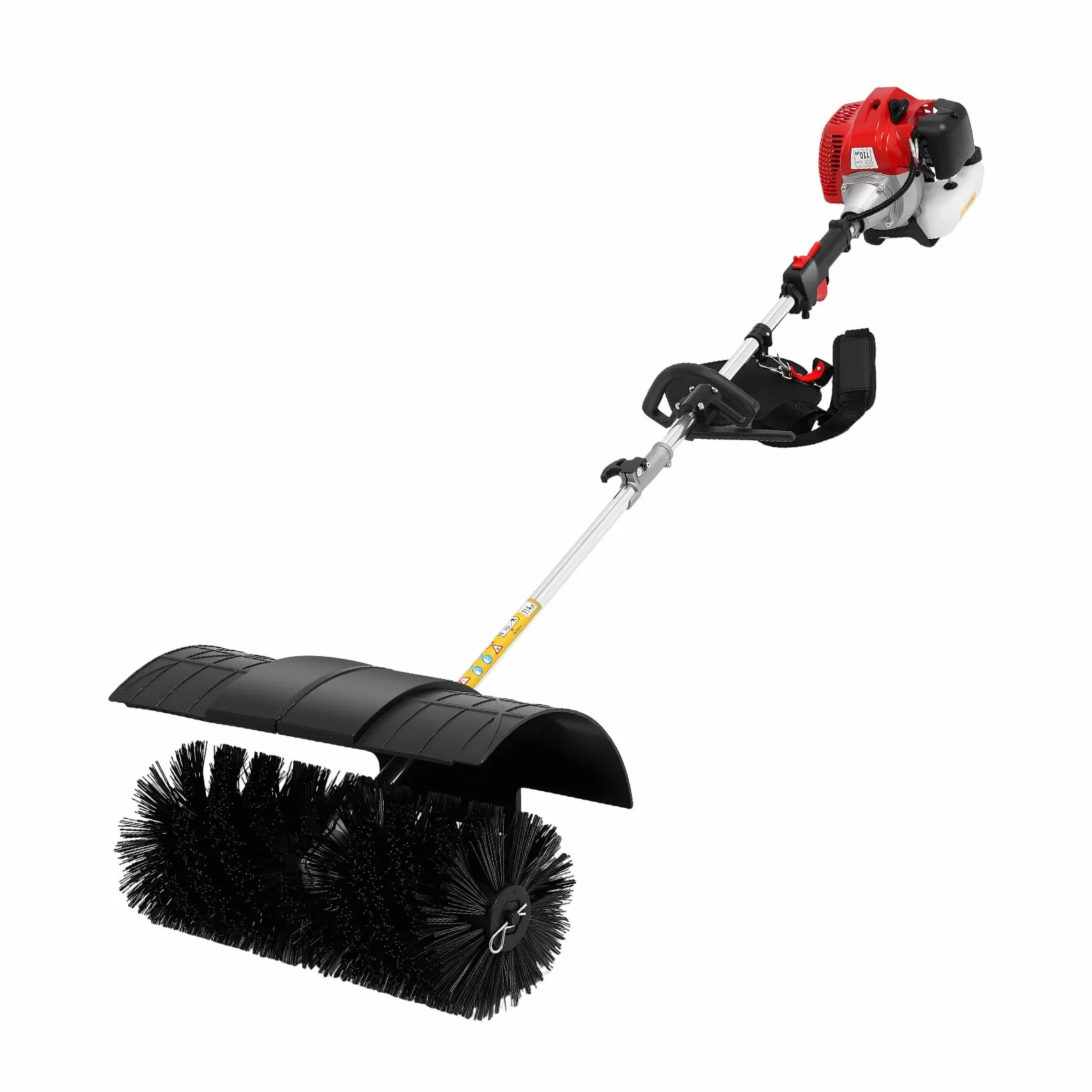 Spazzatrice da giardino Benzina 52 cc, scopa meccanica a 2 tempi, spazzola ad alta densità 52 cm, pulizia prato erboso sintetico, grande superficie marciapiede fermo, potente 8500 giri/min