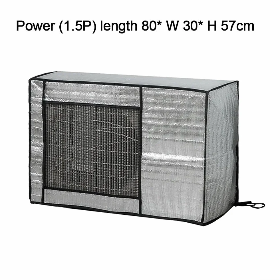 Copertura in alluminio antipolvere e impermeabile per condizionatori d'aria portatili, design a rete per proteggere da foglie, neve e luce solare (80 x 30 x 57 cm)