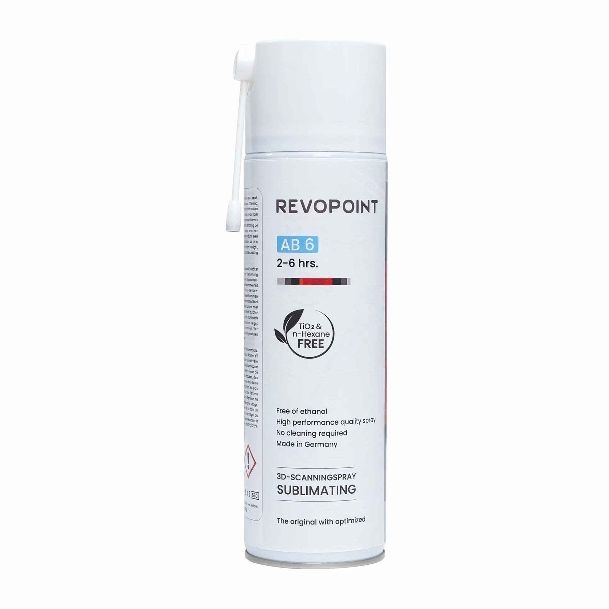 Revopoint Spray di Scansione 3D per Scanner 3D, per Superfici Riflettenti, Trasparenti, Nere o Altamente Strutturate, Senza Bisogno di Pulizia, Sublimazione, 500 ml, AB-6