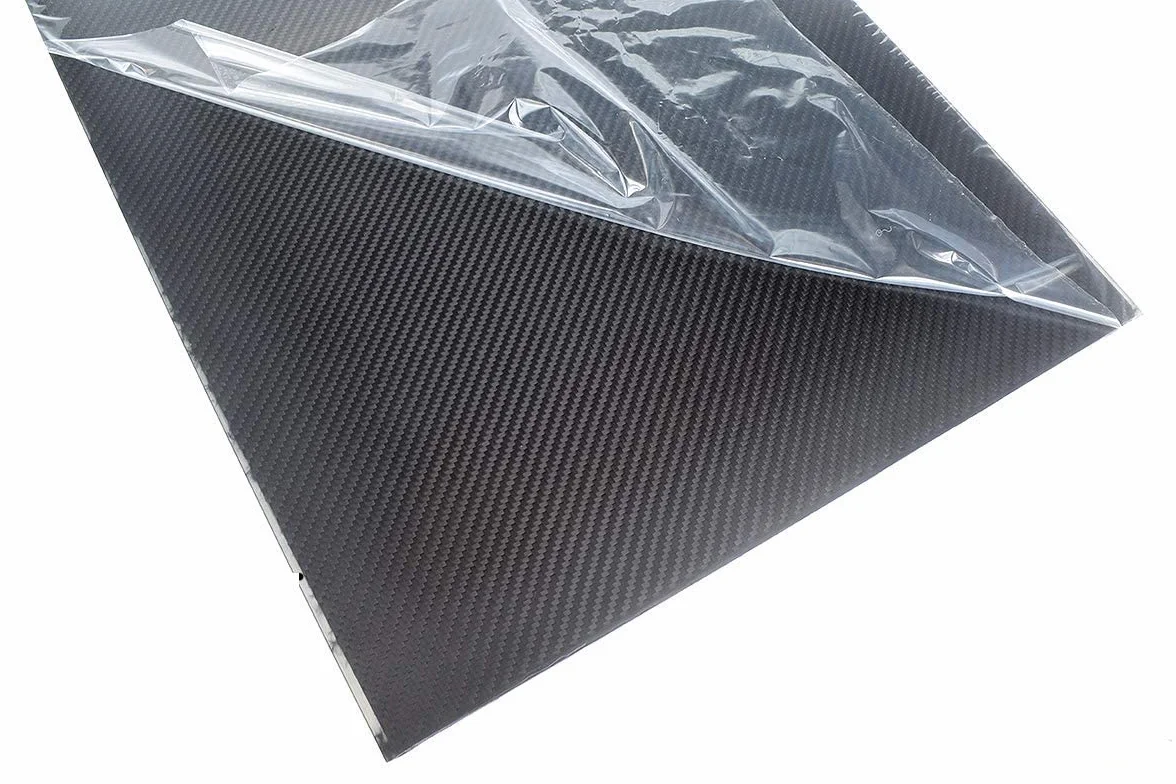 Foglio di piastra in fibra di carbonio 2 mm x 300 mm x 600 mm, uso per telaio drone fai da te ecc. (Twill Weave finitura opaca)