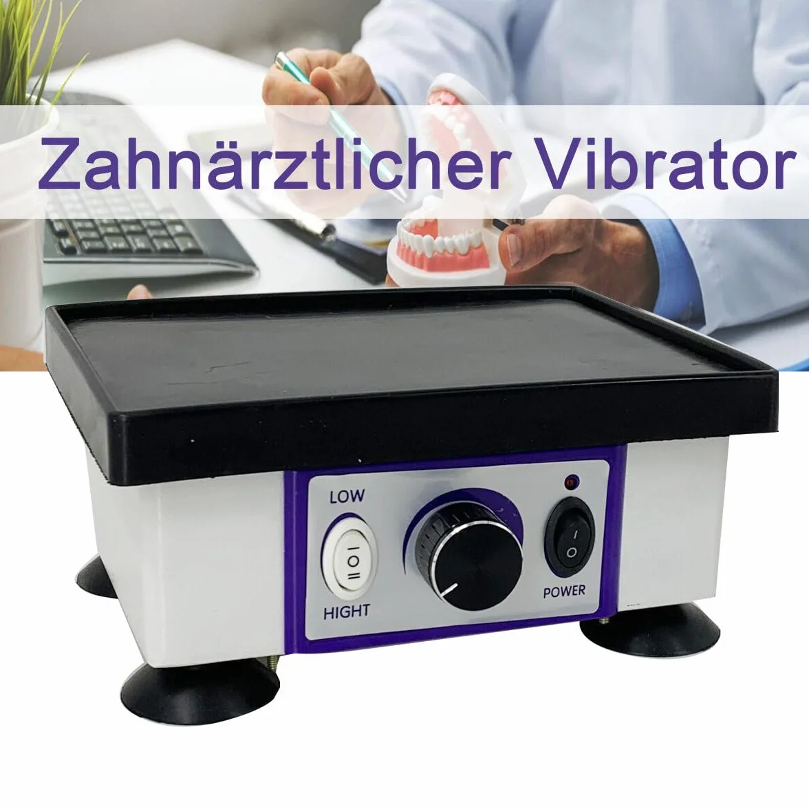 Oscillatore dentale Vibratore in gesso Vibratore dentale quadrato Vibratore in gesso 120 W Attrezzatura da laboratorio Vibrazione per attrezzature da laboratorio dentali Clinica odontoiatrica