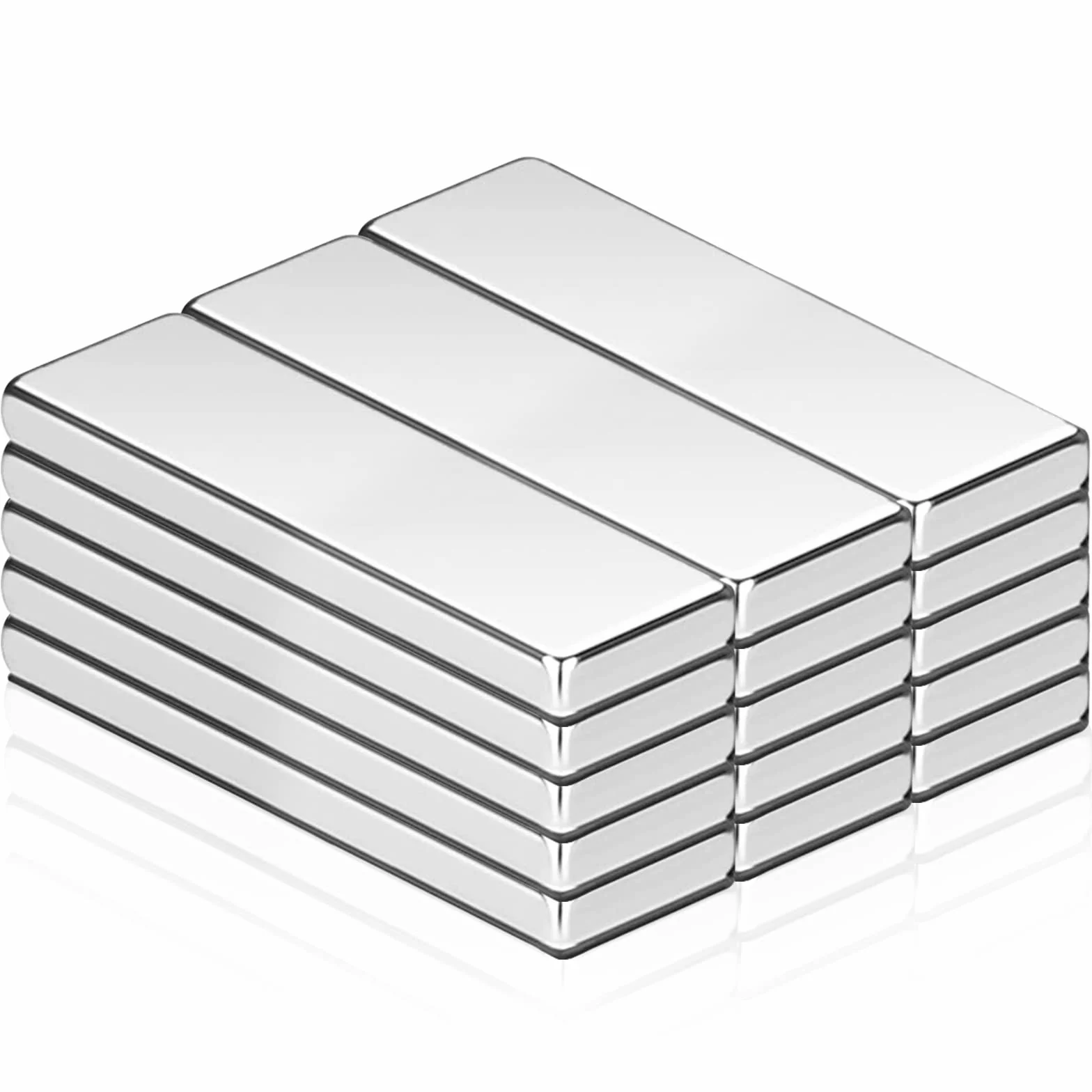Magneti per Frigorifero 40x10x3mm Calamite al Neodimio Forte Magnete di Terre Rare 15 Pezzo