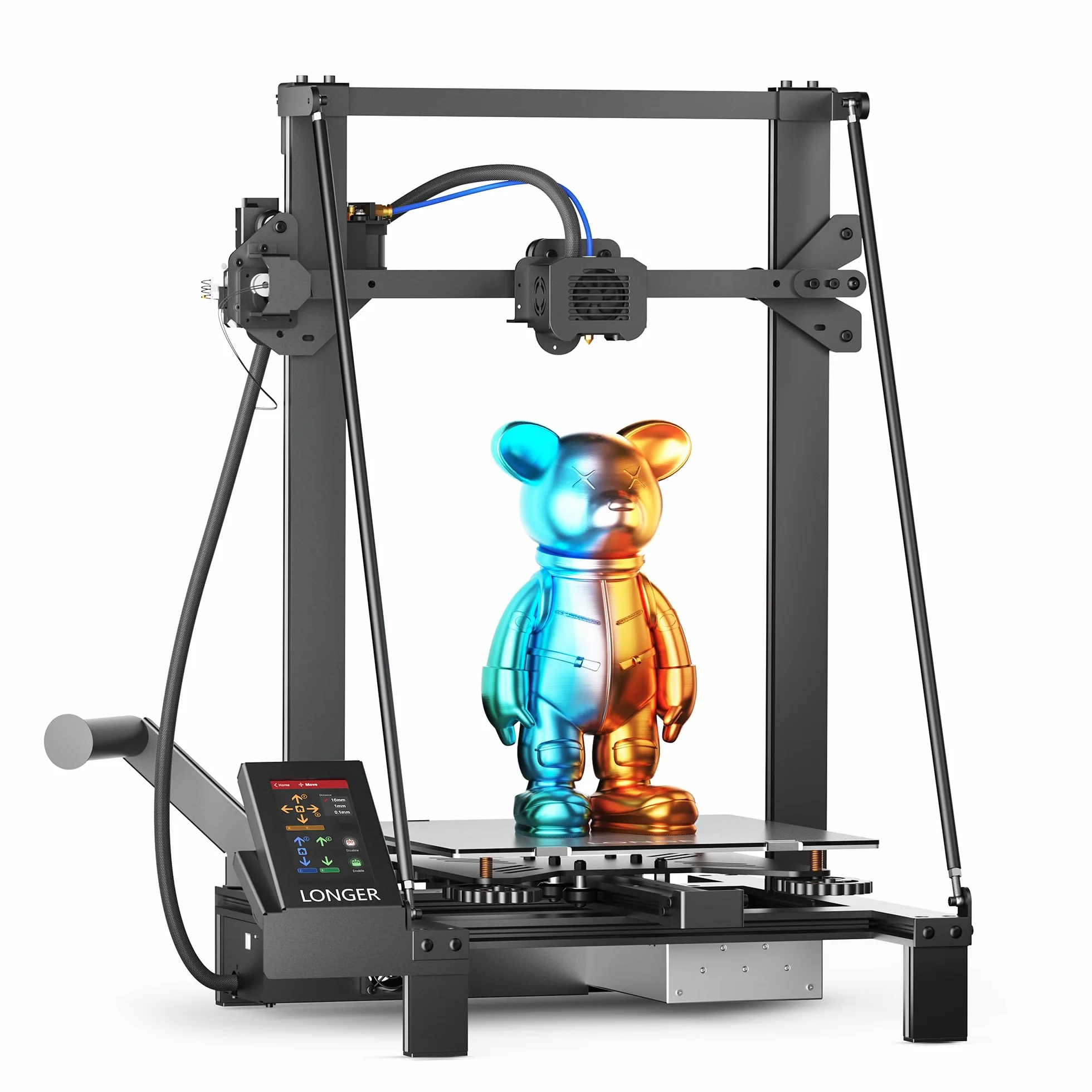 LONGER Stampante 3D LK5 Pro, di grandi dimensioni di stampa 30 x 30 x 40 cm, con touch screen da 4,3", open source, kit doppia ventola migliorata, precisione 0,1 mm, scheda madre a 32 bit