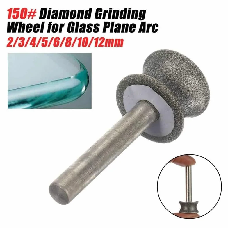 ZALINA Lucidatura della Mola diamantata Bordi arrotondati e superfici Curve for Aeroplano in Vetro Smusso Bordo Dritto Gambo 6mm 1pc (Color : 6mm)