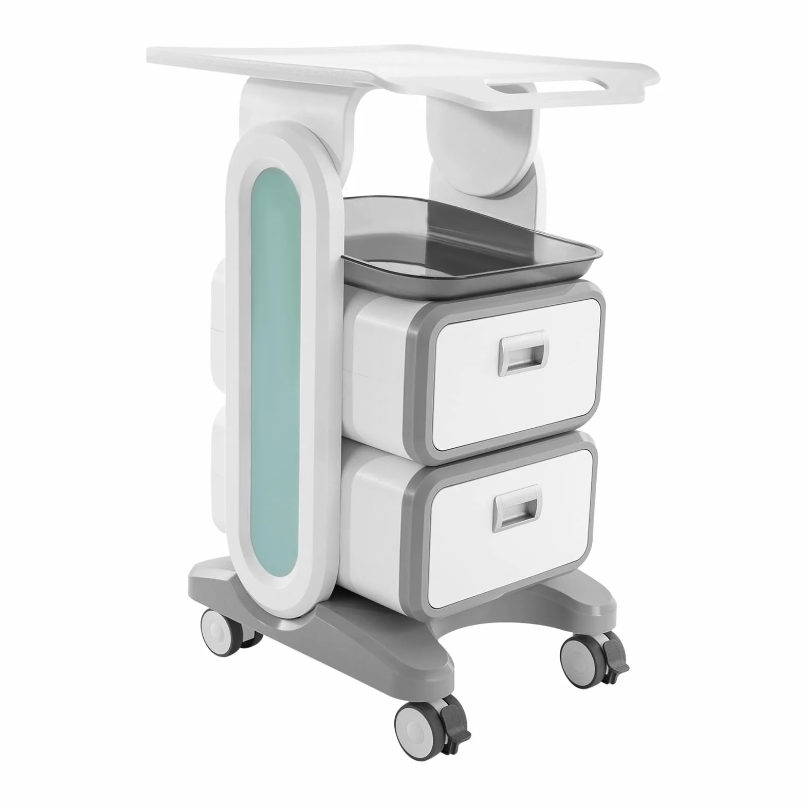Carrello per dispositivi medici, carrello da laboratorio, carrello medico, carrello medico con cassetto e ruote, portata 60 kg, per laboratorio, clinica, ospedale, salone