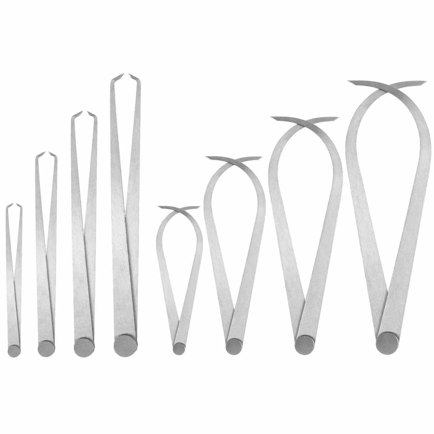 QWORK Set di Compassi Interni/Esterni in Metallo, 15.2-30.5 cm, Strumenti di Misurazione in Ceramica