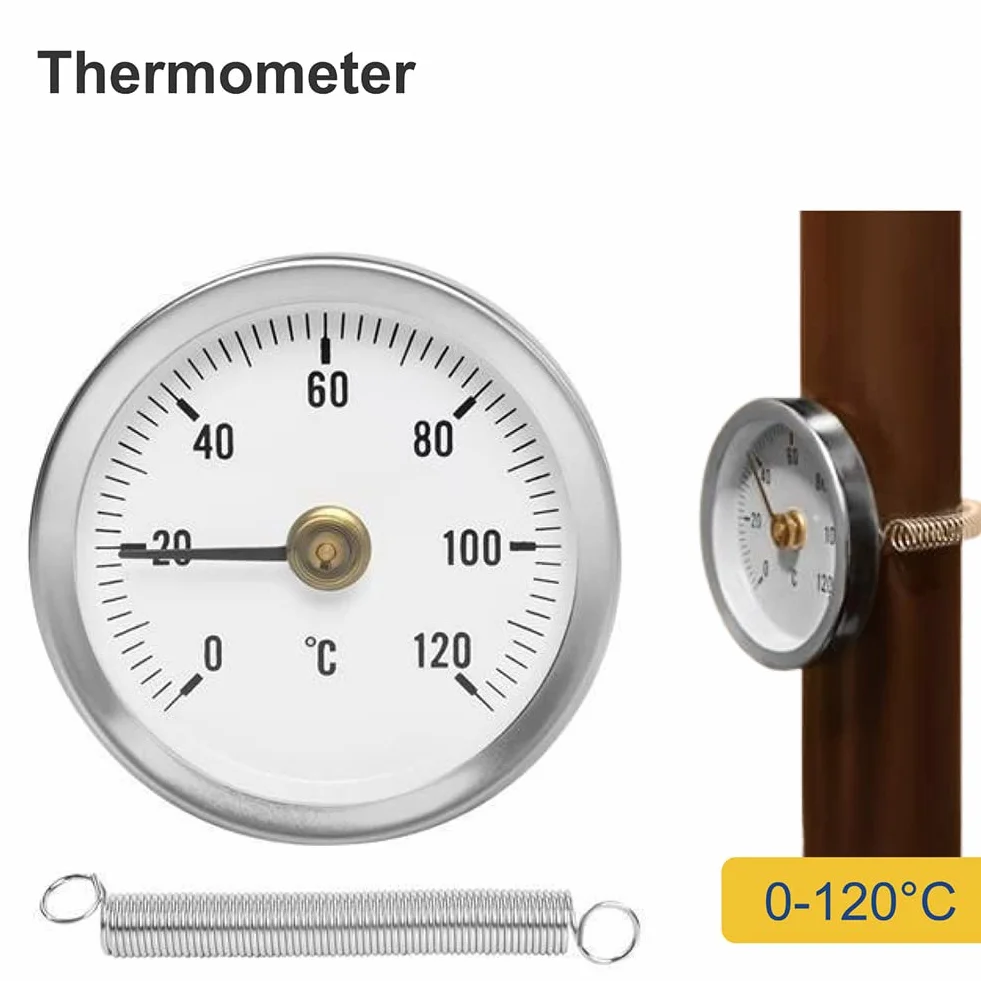morsetto dell'acciaio inossidabile 0-120℃ sul termometro della metropolitana sulla molla 63mm di riscaldamento della metropolitana