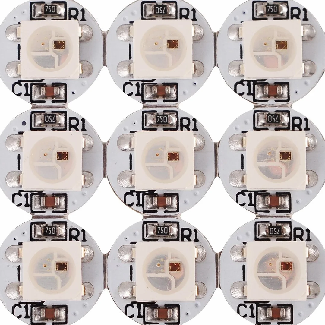 BTF-LIGHTING 100 pezzi WS2812B ECO RGB Lega 5050SMD Chip LED indirizzabili individuali con dissipatore PCB (10mm3mm) WS2811 IC 5050 SMD RGB DC5V incorporato