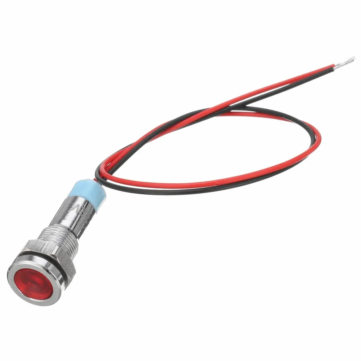 GBC wskaźnik LED czerwony, metalowy, 220V, 7,6x20 mm