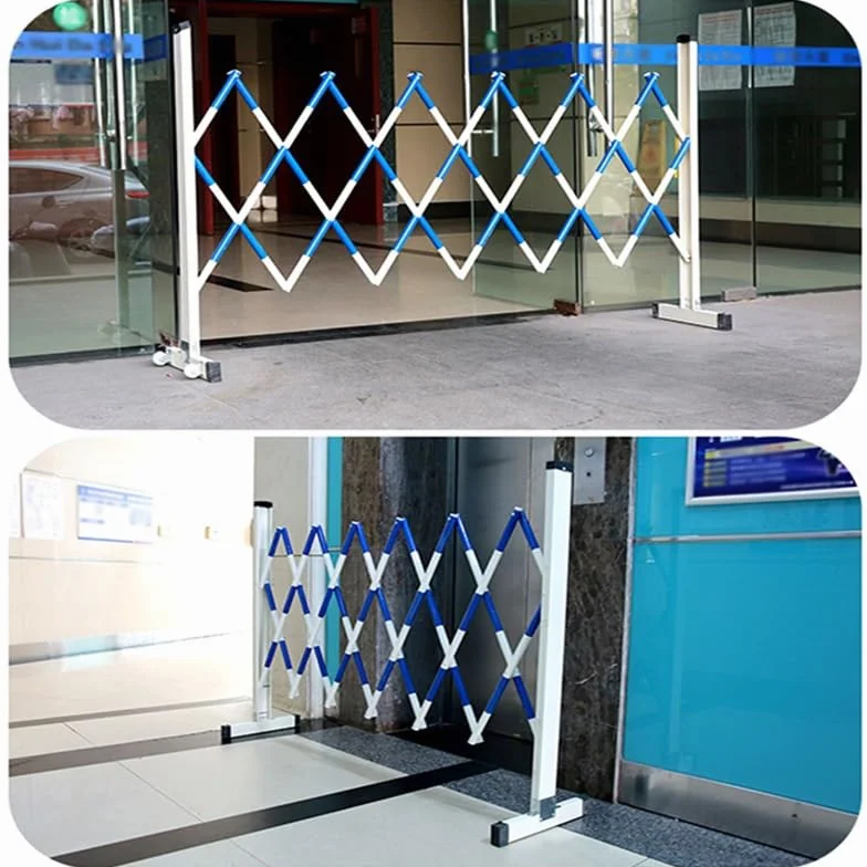 Cancello di Sicurezza Pieghevole con rotelle, barricata Industriale Flessibile espandibile, Recinzione di Sicurezza Mobile Portatile per vialetti d'accesso per ，Blue 3.9x6.6in/1.2x2m