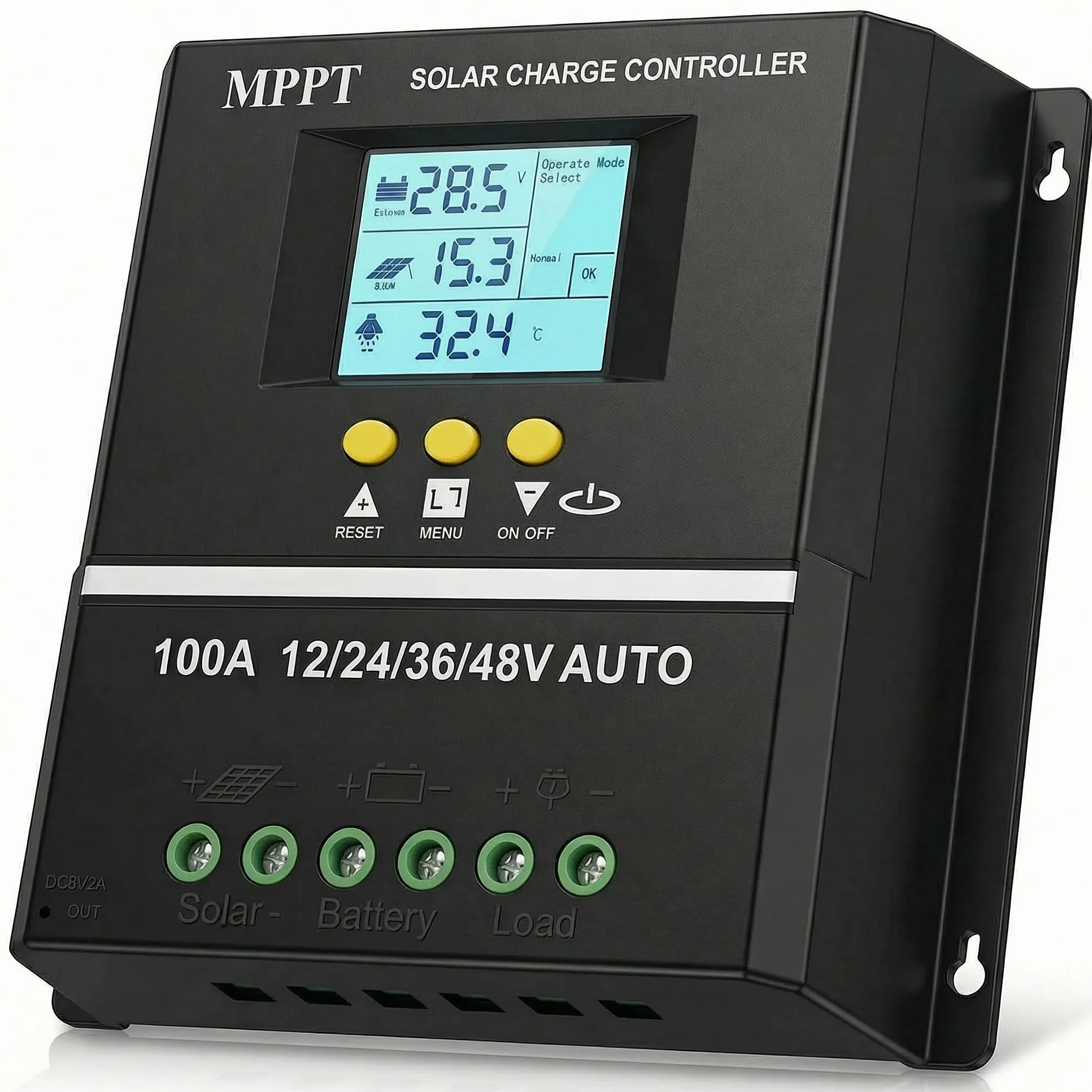 Caricabatterie MPPT da 100 A, controller batteria solare 100 A, 12/24/36/48 VBlei-batteria e batteria al litio, display LCD, design impermeabile